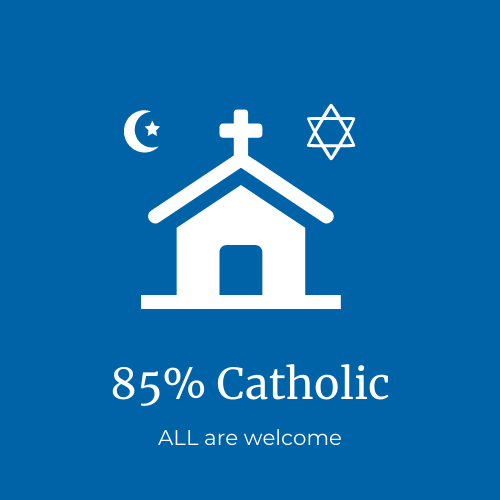 85% of families are Catholic; ALL are welcome